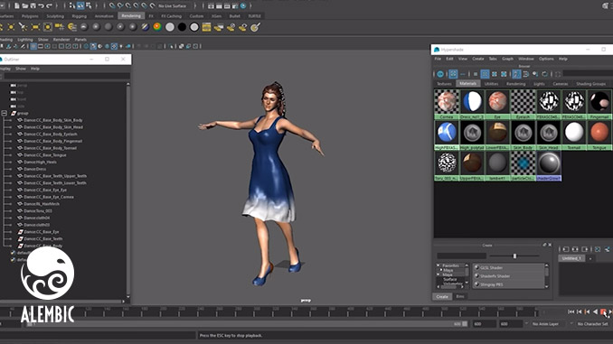 animation pipeline - alembic out